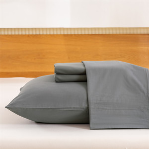 Parure de lit 4 pièces en coton massif de qualité hôtelière supérieure, tissu aéré, drap-housse élastique, maintien parfait, résistant à l'usure - Product Image 3