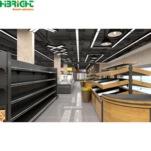 Estanterías de Acero Negras para Supermercados, Sistema de Estanterías de Góndola para Exhibición de Productos en Tiendas de Abarrotes - Product Image 3