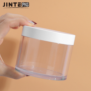 Pot de cosmétiques en plastique PETG 200ml avec couvercles blancs mats, contenants de crème pour le corps, en stock - Product Image 4
