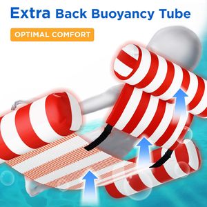 Cómodo salón de <span class=keywords><strong>piscina</strong></span> inflable para adultos, hamaca flotante de tela para fiesta de agua al aire libre, flotadores de <span class=keywords><strong>piscina</strong></span> convenientes, balsas - Product Image 5