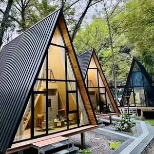 Profesyonel hareketli açık üçgen Anti korozyon ahşap villa kombine kamp evleri ve Homestays kurulum - Product Image 1