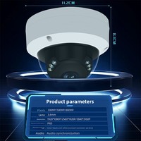 Caméra IP dôme infrarouge POE avec interphone vocal bidirectionnel ultra-haute définition 3MP, vision nocturne, objectif grand angle