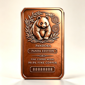 Medalla Rectangular de Cobre Artístico de 1 Kg, 99.9% Puro, Grabada, Pieza Coleccionable para Exhibición - Product Image 1