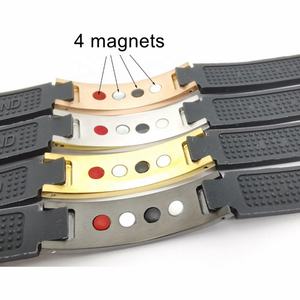 Gelang Silikon Anti Lelah Anti Radiasi MECYLIFE, Gelang Magnet Energi Pria Logam Kosong - Product Image 3