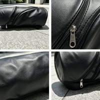 Sac de voyage pour chicha en cuir PU noir - Grande capacité, étui de transport pour chicha avec bandoulière