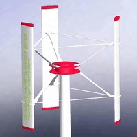 Générateur à faible vitesse du vent 500w Turbine éolienne à axe vertical 24v 48v Système de charge de batterie Toit