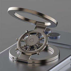 Magnetic <b>Foldable</b> Phone Grip Stand Metal Mobile Holder Portable Handheld Ring Stand for <b>Desk</b> Car Travel - Product Image 2