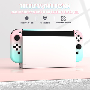 Nintendo Switch OLED Protective Case Gradient PC Material Skin Friendly <b>Stand</b> Cover For Game Console - Product Image 4