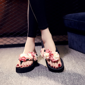 Nouvelles tongs à fleurs d'été, tongs plates décontractées pour femmes - Product Image 2