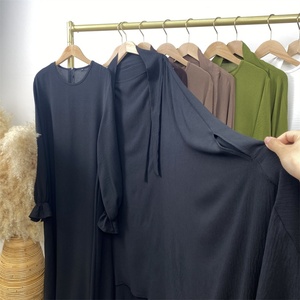 6778+2339# Modest Jilbab Set Muslim Women Prayer Abaya <b>Summer</b> Dress With Khimar Niqab 2pcs Sets - Product Image 6