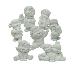 Carino in resina artigianato cartone animato ornamento di cherubino Mini coppia statua di angelo per la decorazione di natale accessori per la casa delle bambole paesaggio in miniatura - Product Image 1