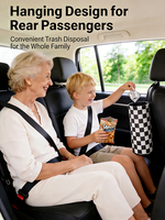 Sac Poubelle Réutilisable pour Voiture, Poubelle Pliable Étanche, Conteneur à Déchets Adhésif pour Boîte d'Accoudoir 1-3L, Bac à Déchets Lavable pour Voiture