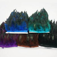 Vente chaude plumes de coq garniture frange pour coudre jupe artisanat Plumas plume garniture Festival scène Performance Costume accessoire