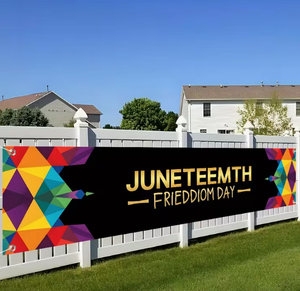 Bannière Juneteenth 300*50cm, Décoration Murale pour Célébrations, Fêtes et <span class=keywords><strong>Photographie</strong></span> - Product Image 1