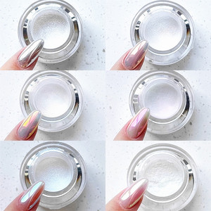 ผงกลิตเตอร์เล็บสีเงินมูนไลท์ 0.2 กรัม ผงสีสุดสว่างสำหรับตกแต่งเล็บ - Product Image 2
