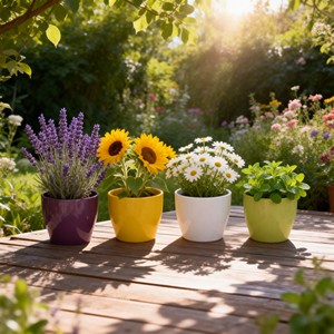 Kits de propagation pour la maison et le jardin en gros de Chine / Pots de fleurs en céramique noire émaillée HARVIT HYFP-08 - Product Image 3