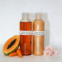 OAKAURA OEM 500ml 2 Packs Ensemble de Douche Luxe Shampoing Gel Douche Papaye Blanchissant Vitamine E Nourrissant Parfum Floral Unisexe