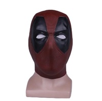 Masque Silhouette Fête De Noël Accessoire Pleine Tête Latex Carnaval Forme Animal Film Chaud Deadpool Halloween Cosplay Soie CN;GUA