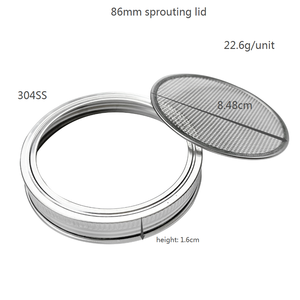 Bandeja de acero inoxidable 304 reutilizable para semillas, Kit de microverduras, bandeja redonda apilada para germinación de vivero con tapa - Product Image 4