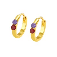 Aretes de Aro Redondos de Oro XX para Mujer, con Circonita Brillante, Acero Inoxidable, Joyería para Novia, Accesorios de Boda