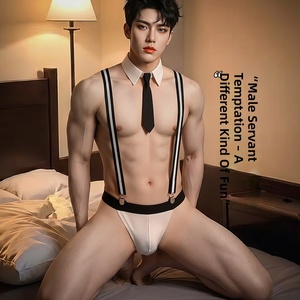 Selección de Temporada, <span class=keywords><strong>Tirantes</strong></span> Unisex de Poliéster en Blanco y Negro, Talla Única, Disfraz de Sirviente Sexy <span class=keywords><strong>para</strong></span> Cosplay, Lencería - Product Image 2