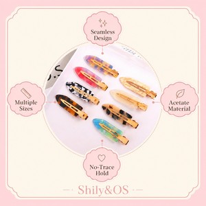 Shily&OS Pinces à cheveux invisibles en acétate de qualité supérieure 7 cm - Pinces latérales sans couture pour cheveux de bébé pour femmes - Product Image 3