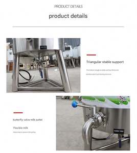 เครื่องพาสเจอร์ไรซ์นมไฟฟ้าเชิงพาณิชย์ขนาดเล็กสำหรับทำน้ำผลไม้ น้ำผึ้ง นม เบียร์ นมเปรี้ยว โยเกิร์ต พร้อมฟังก์ชั่นผสม - Product Image 6