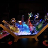Présentoir Lumineux LED en Acrylique Écologique Personnalisé pour Bouteilles de Bière et de Vin – Boîte Cadeau LED pour 6/12 Bouteilles de Vin avec Publicité Glacée