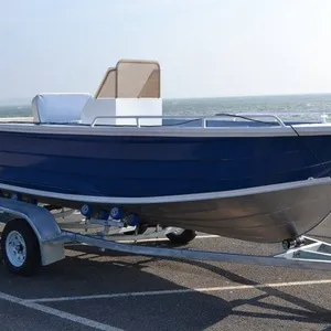Chinese high quality 5.0M Cuddy Cabin Aluminum sport fishing water skating open cabin speed small yacht boat