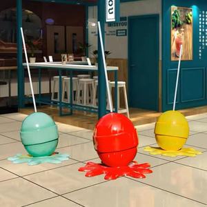 Piruleta de Resina Pintada a Mano, de Gran Tamaño, para Decoración de Fiestas y Eventos, Escultura Artística, Helado, Pastel, <span class=keywords><strong>Precio</strong></span> Económico - Product Image 2