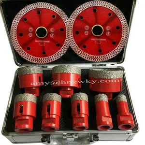 20Mm 25Mm 32Mm 35Mm 40Mm 50Mm 60Mm 68Mm M14 Vacuüm Gesoldeerde Droge Diamantkern Boor Set Voor Tegels