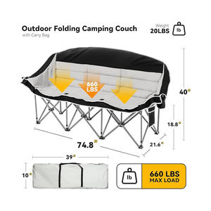 Sofá Plegable para Exteriores de 2-3 Personas, Silla Doble para Acampar, Sofá de Camping Extra Grande - Product Image 2