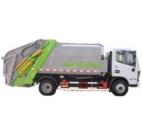 Camion de collecte des déchets municipaux Euro6B de 7 mètres cubes, type compacteur hydraulique, configurations à double alimentation disponibles