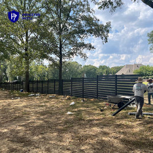 سياج ألومنيوم أفقي حديث من PRINCETON METAL للخصوصية، سهل التركيب، مطلي بالبودرة، بتصميم شبكي - Product Image 2