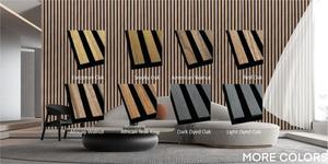 Hấp thụ âm thanh trang trí Hội Đồng Quản trị vật nuôi và Slatted gỗ Veneer Acoustic Bảng điều chỉnh cho nội thất tường và trần akustik Bảng điều chỉnh - Product Image 4