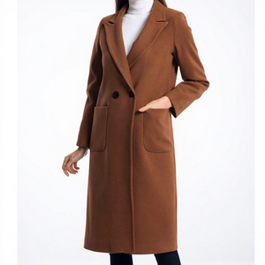 Blazer à capuche ajusté pour femme, veste de costume décontractée à simple boutonnage, coupe-vent en polyester toutes saisons, vente en gros OEM ODM - Product Image 3
