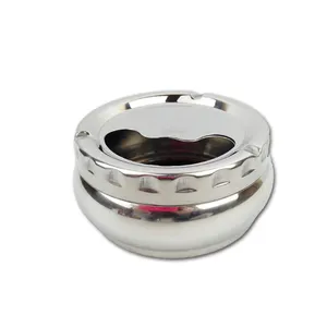 Cigarette With Lip Cigar Portable Round Spinning Outdoor Custom Tabletop Smoking Simple Bin Bowl Stainless Steel Ashtray