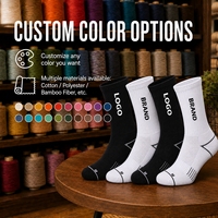 Chaussettes de sport respirantes en maille unisexe de bonne qualité, chaussettes de course personnalisées, chaussettes de sport en fibre de bambou pour adultes