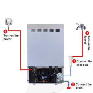 Ticari 20Kg/24H <span class=keywords><strong>Mini</strong></span> buz yapma makinesi laboratuvar kullanımı için otomatik granül buz üretimi Emerson Motor pompa bilgisayar kontrolü - Product Image 3