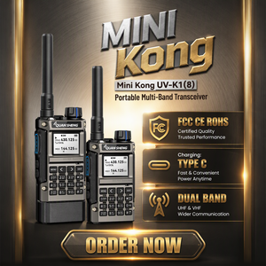 วิทยุสื่อสารแบบสองทางคุณภาพสูง VHF UHF UV-K1(8) 200 ช่องสัญญาณ FCC CE ROHS 5W คู่ย่านความถี่ <span class=keywords><strong>ราคา</strong></span>แข่งขัน - Product Image 1