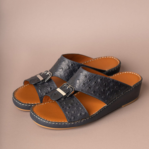 Sandalias Árabes de Avestruz de Primera Calidad para Hombre, Pantuflas de Lujo, Fabricante Personalizado, Hechas a Mano, Piezas Metálicas Personalizadas, para Caminatas Diarias - Product Image 1
