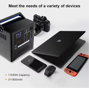 USA bán buôn 1300W LiFePO4 pin lithium nhà máy điện máy tính hệ thống trạm điện cầm tay với bảng điều khiển năng lượng mặt trời - Product Image 2