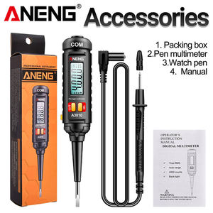 适用于ANENG A3010笔式万用表，带4000计数和真均方根自动量程测试仪背光液晶显示电工工具 - Product Image 6