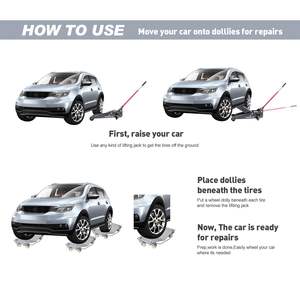 DB Heavy Duty 4 Tire Wheel Car Dolly 6000lbs Capacidad Car Stakes Nueva versión de Car Dolly - Product Image 4