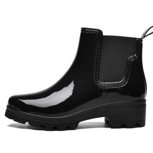 YL8558 haute qualité noir léger en gros imperméable à l'eau mode dames femmes PVC cheville chaussures de pluie bottes - Product Image 6
