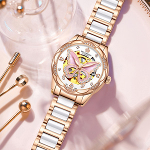 2026 Men's <b>Automatic</b> Tourbillon Business Watch Hollow Lunar Phase Gradient Diamond <b>Chronograph</b> Wristwatch Mechanical Style - Product Image 6