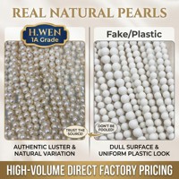Vente en gros de perles de culture d'eau douce naturelles blanches de qualité 1A, 8-9 mm, ondulées, en forme de pomme de terre, pour la fabrication de bijoux faits main