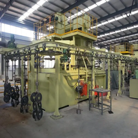 Machine de sablage à billes d'acier Delong avec système de nettoyage à chaîne suspendue, granalladoras haute puissance