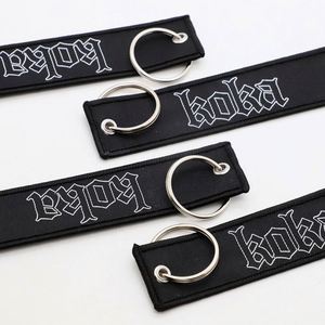 Wholesale <b>Custom</b> Streetwear Style Black Jet Tag <b>Keychain</b> for Music Festival and Skate Culture Events - Product Image 4
