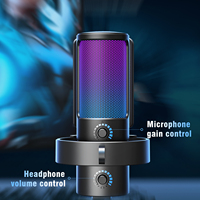 Microphone de jeu Fifine A8 Plus RGB, microphone professionnel pour podcast, microphone à condensateur, microphone USB pour jeu